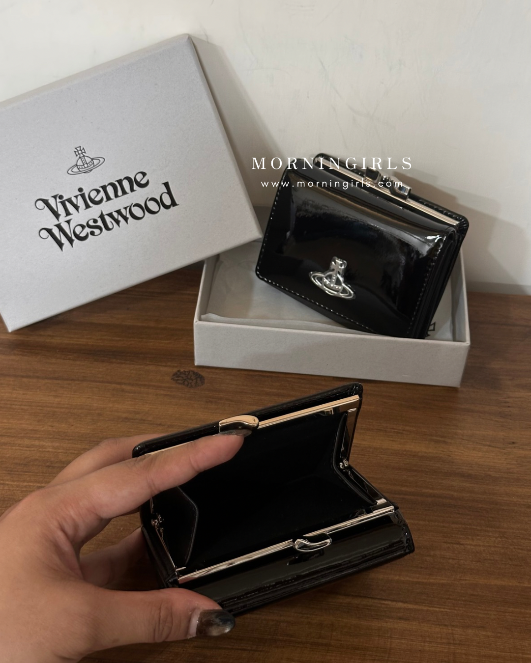 Vivienne Westwood Small Frame Wallet 漆皮黑 [限時折扣中!]