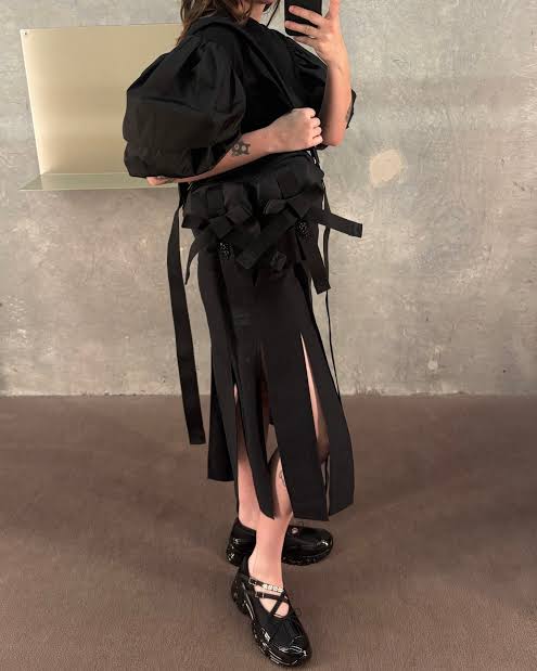 Simone Rocha Classic Bow Crossbody Bag 純黑色肩帶款 [沒有珍珠]