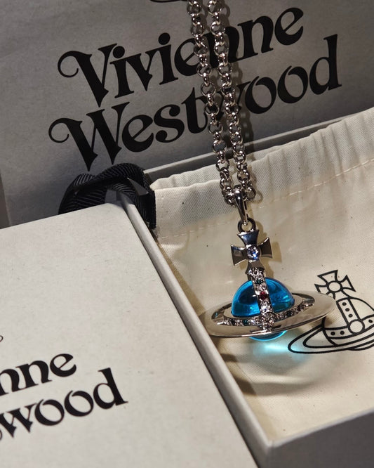 Vivienne Westwood ORB Pendant Crystal Necklace 海洋藍 [復刻絕美清澈透亮!]