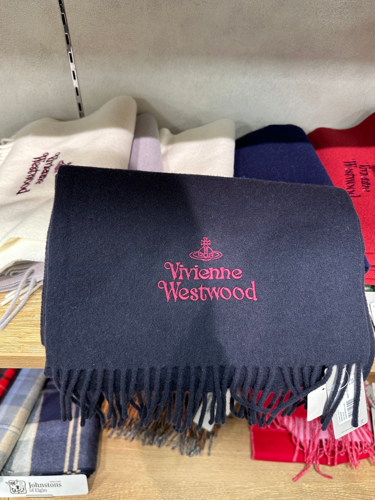 Vivienne Westwood Embroidered Logo Scarf (100% wool) [白色現貨中 日本版 意大利製!]