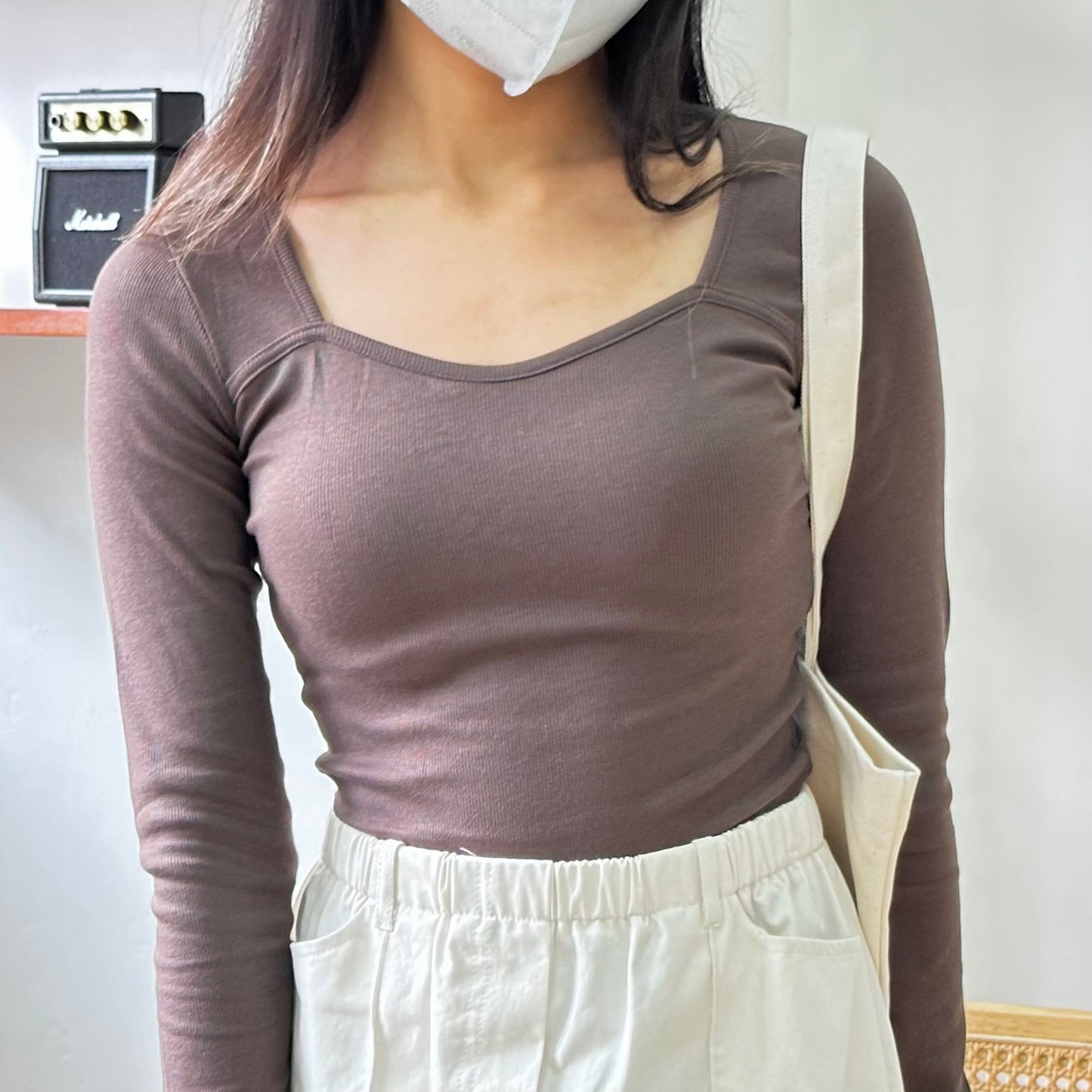 大U彈性直紋Top [門市搬遷清貨限時優惠$99!]