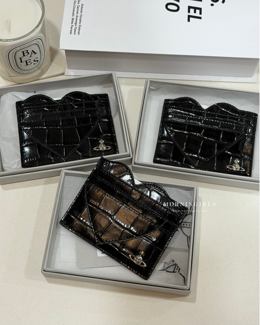 Vivienne Westwood 絕美鱷魚皮心型卡套  [超可愛～～]