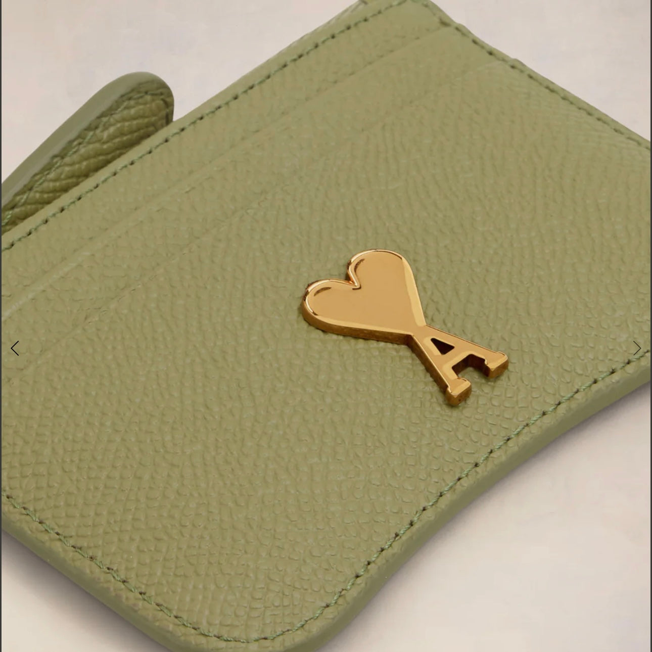 Ami Paris Paris Zipped Cardholder 荔枝皮