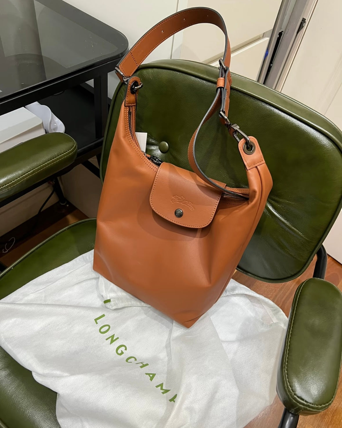 LONGCHAMP Le Pliage Xtra M Shoulder Bag 真皮系列［新款直身系列!］