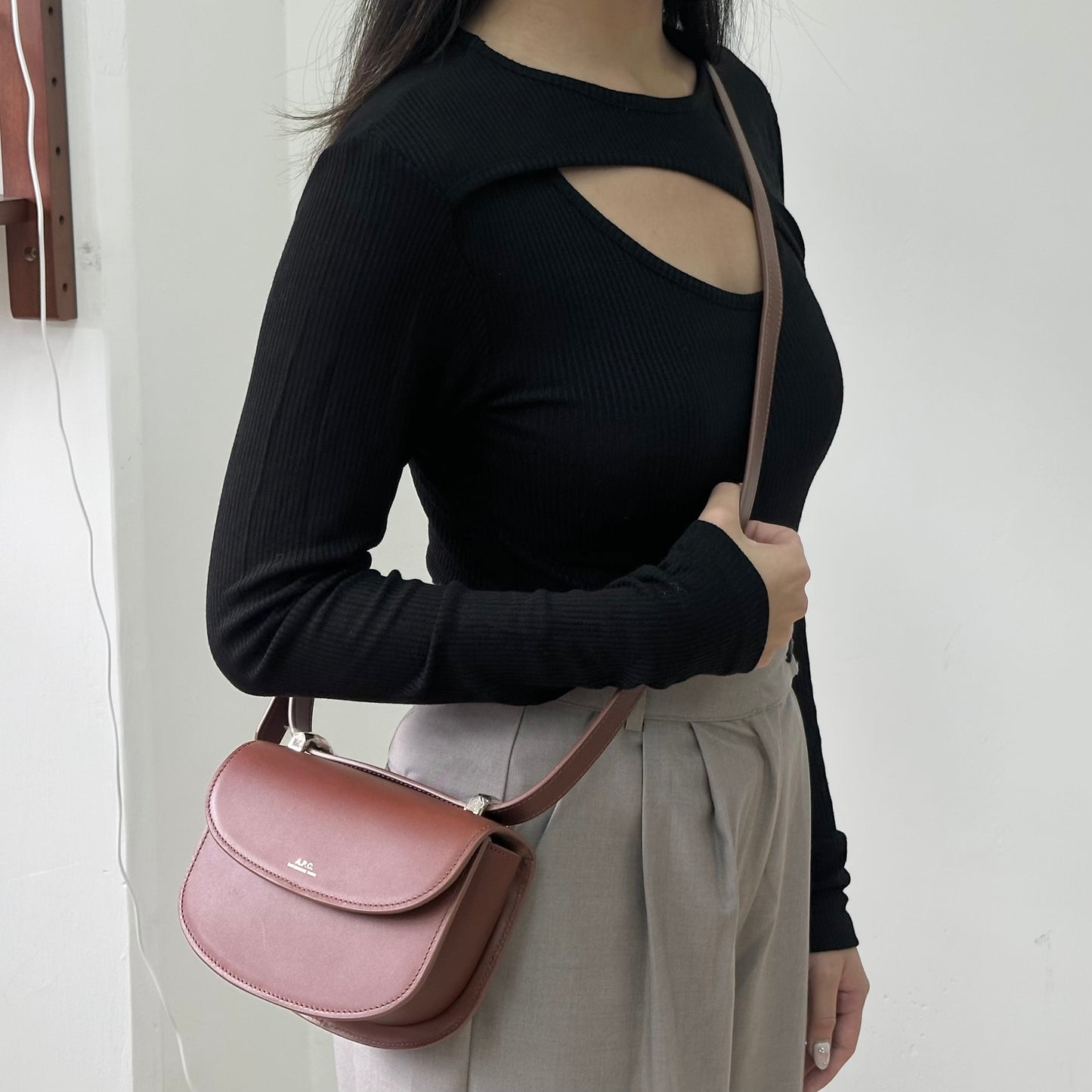 A.P.C. Geneve Bag 馬鞍包 [MINI] [黑色復古啡折扣中!]