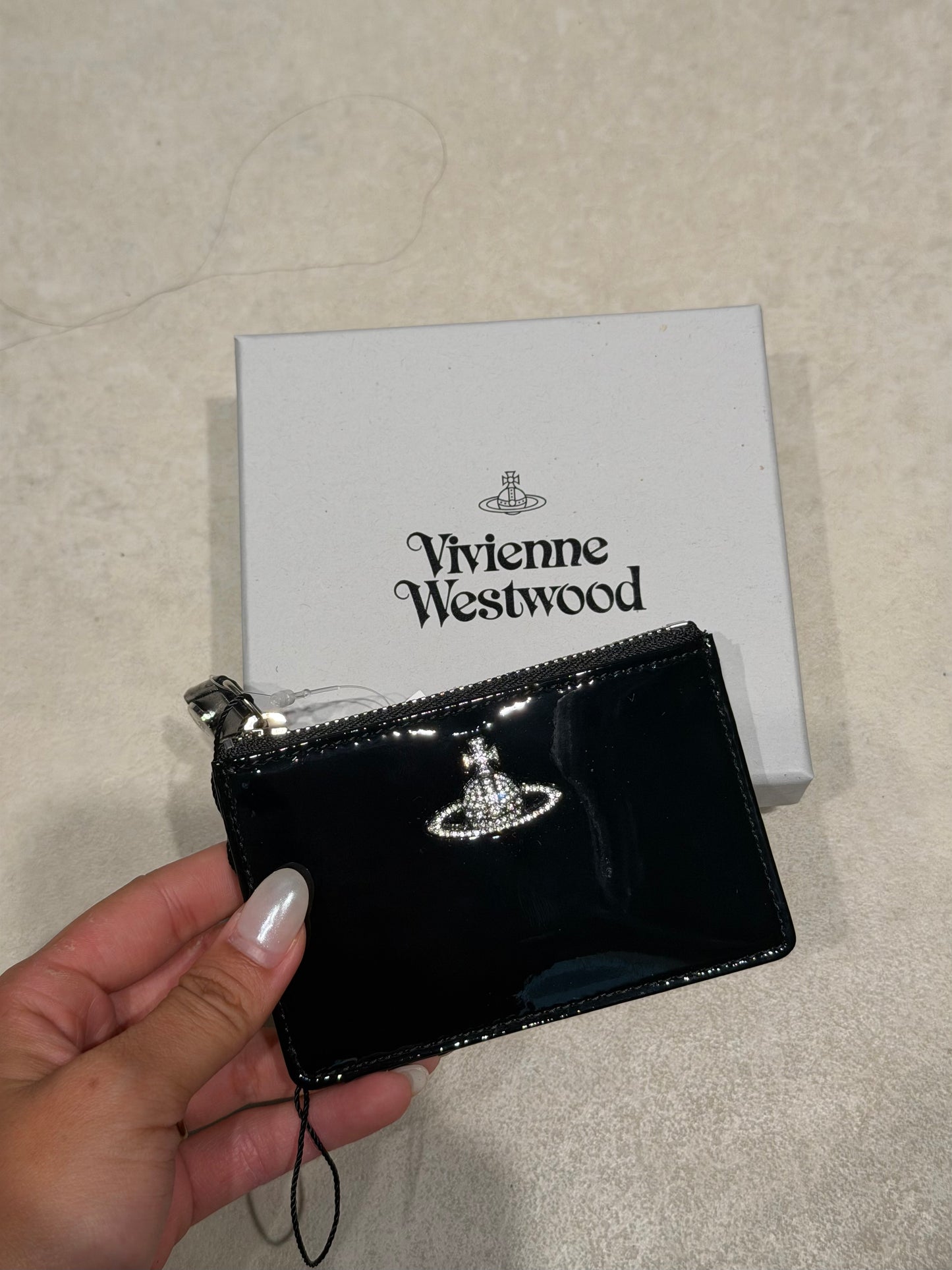 Vivienne Westwood Slim Lg cardholder 閃鑽漆皮卡套