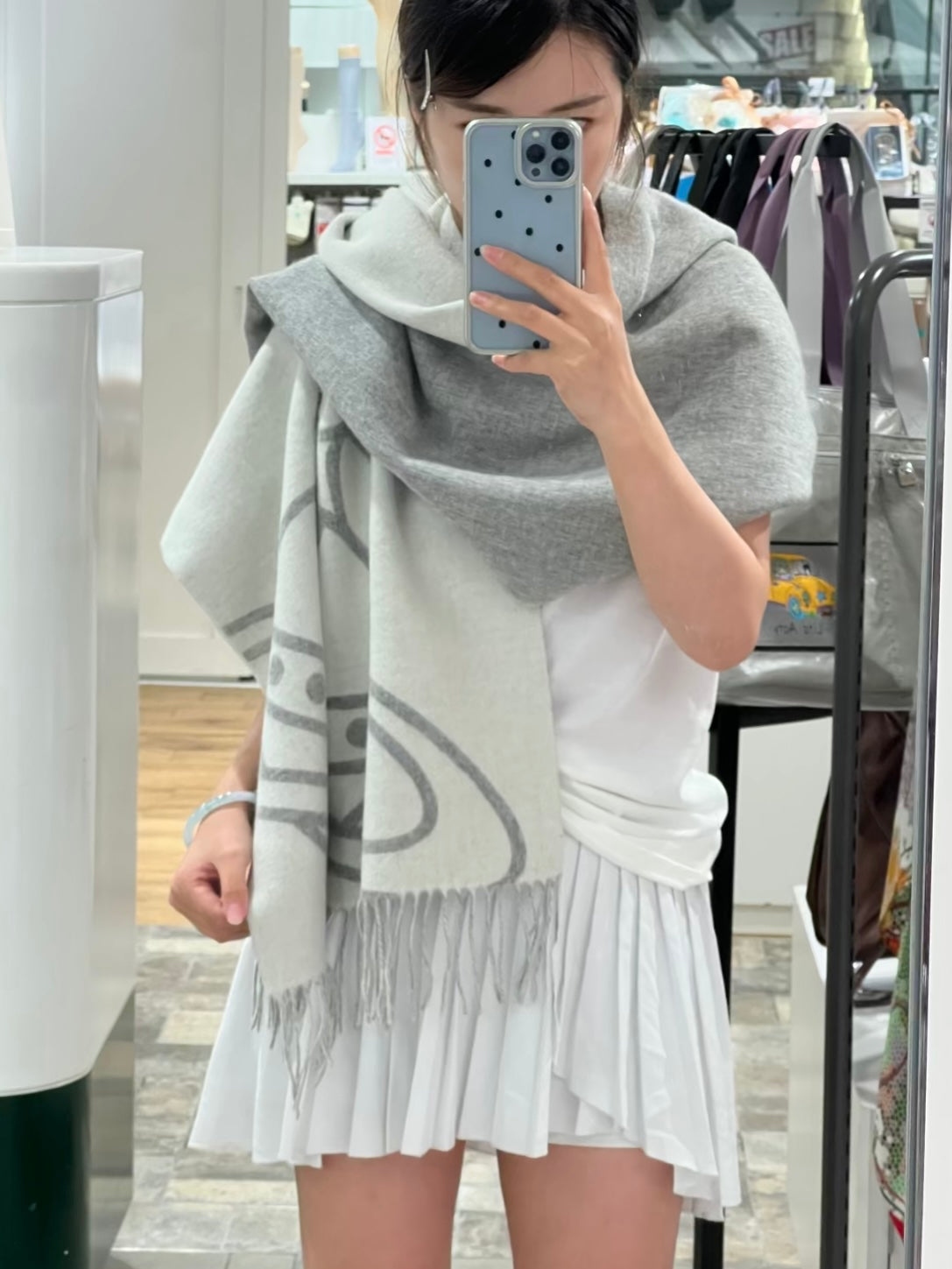 Vivienne Westwood Reversible ORB Logo Scarf 大尺寸雙面頸巾 (100%羊毛) [日本限定! 已停產最後現貨]