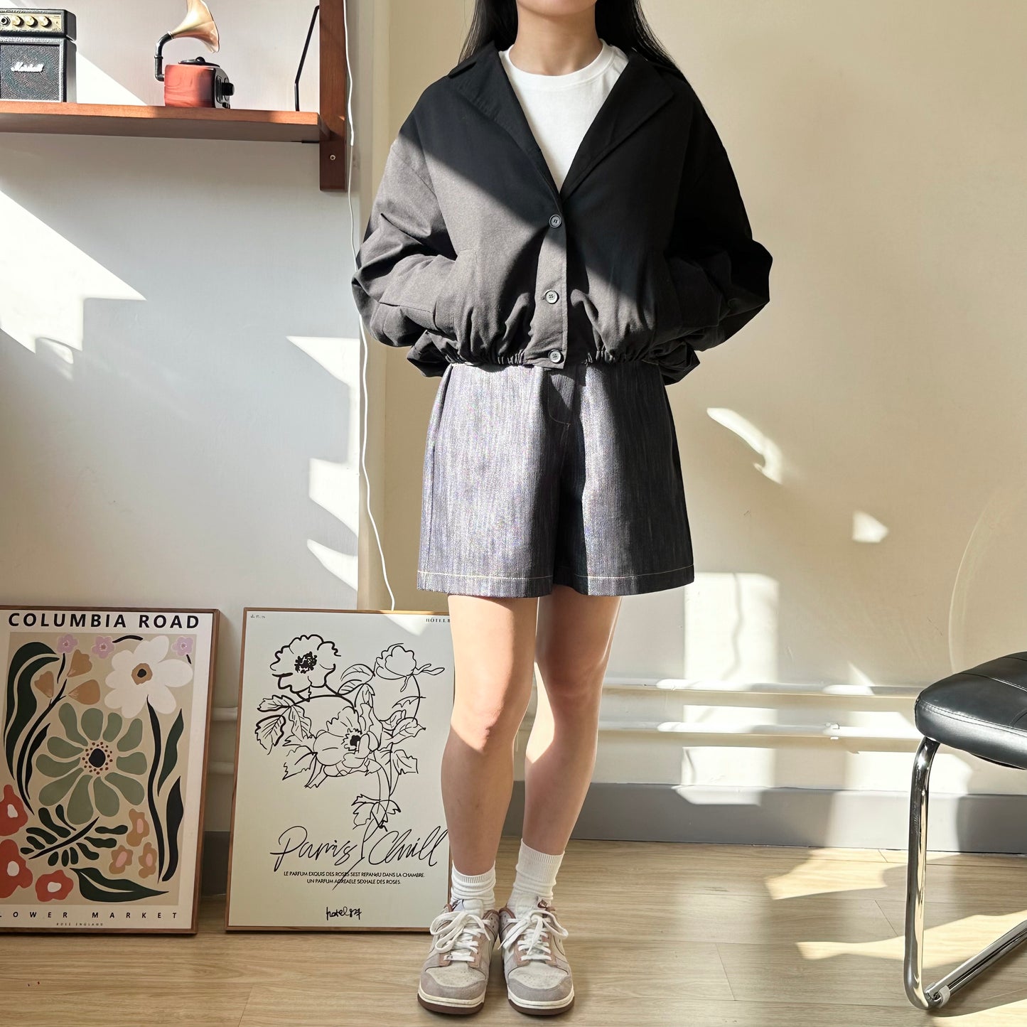 棉麻束腰短外套 [門市搬遷清貨限時優惠$249!]