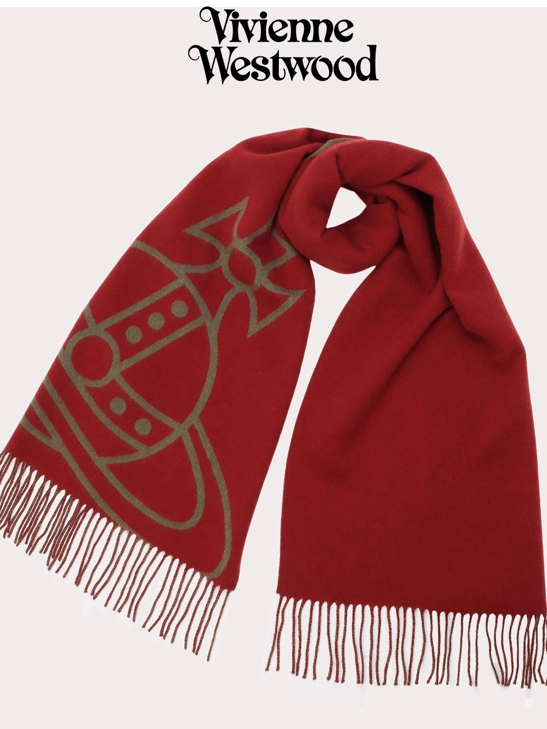 Vivienne Westwood Reversible ORB Logo Scarf 大尺寸雙面頸巾 (100%羊毛) [日本限定! 已停產最後現貨]