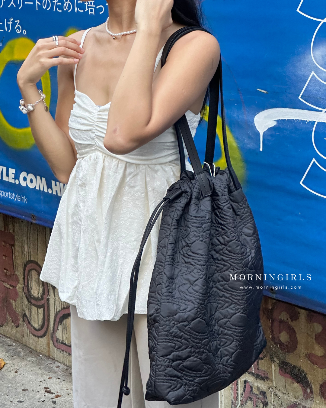 Vivienne Westwood RED LABEL Monogram Tote Bag 羽絨泡泡質料 真牛皮肩帶 [日本限定!]