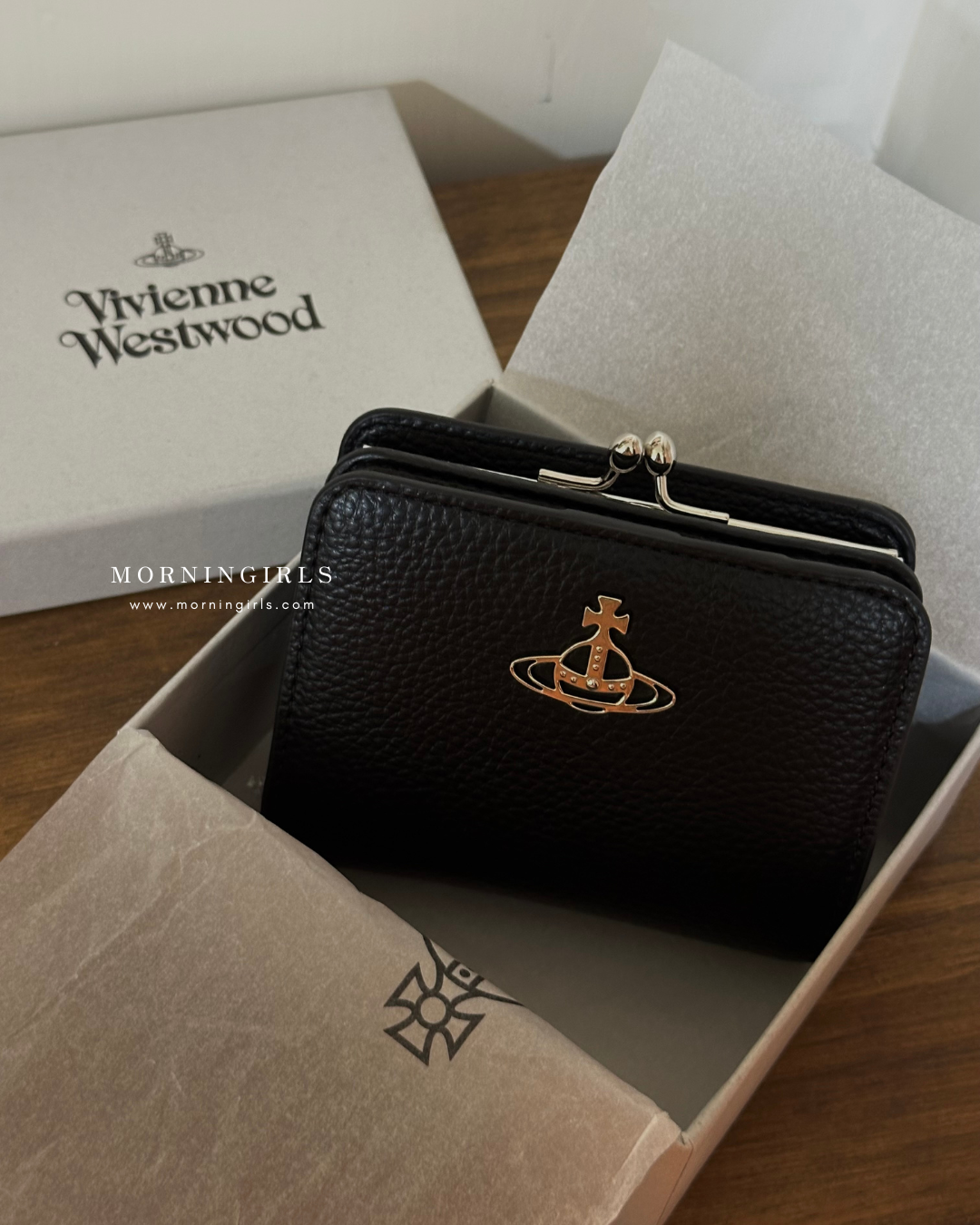 Vivienne Westwood Frame Pocket Wallet 黑銀荔枝皮 [BLACK FRIDAY大折扣中!]￼
