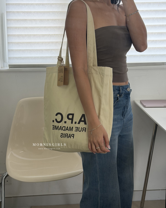 A.P.C. Off-White Lou 'Rue Madame 2.0' Tote [絕美法式感燕麥黃色]