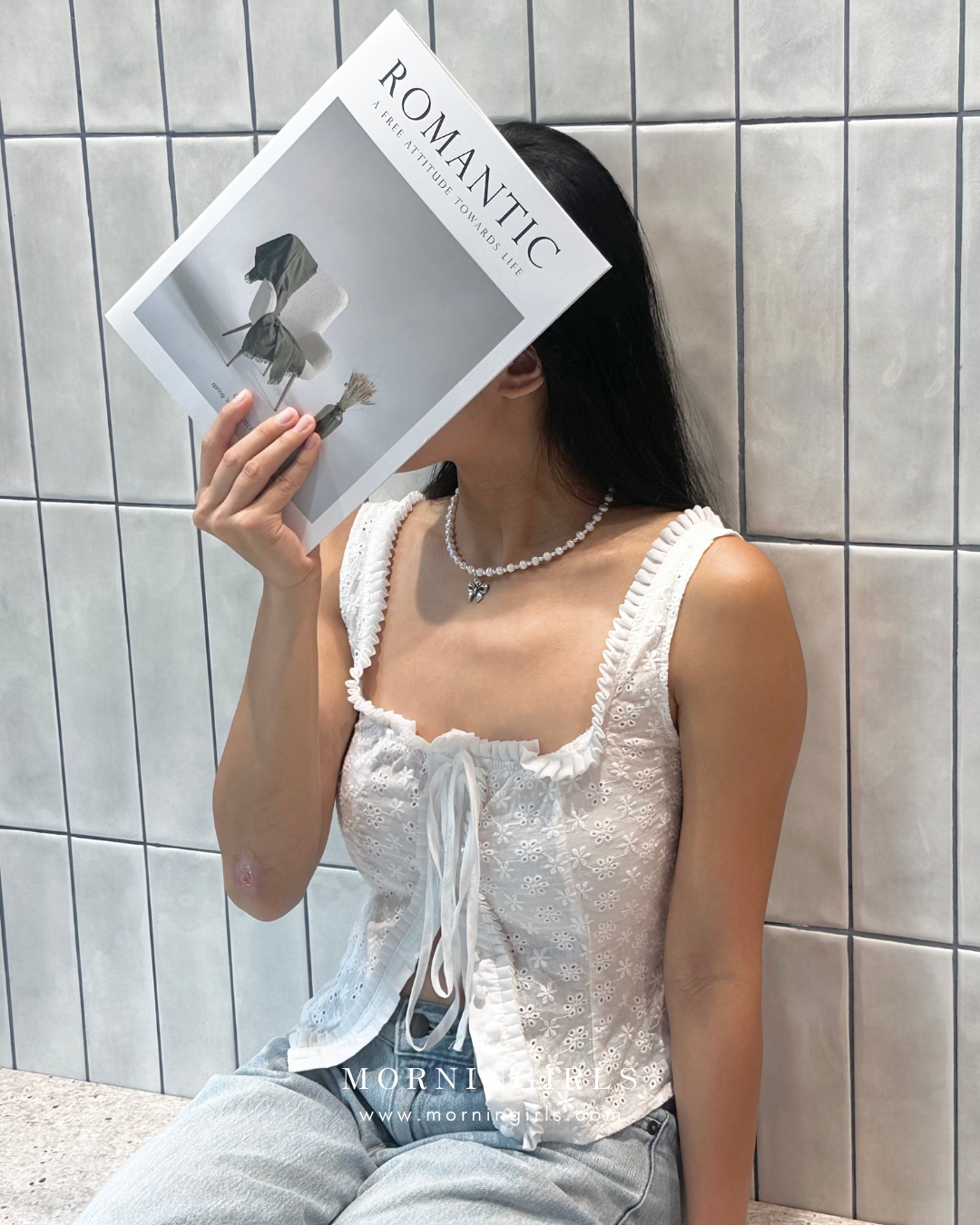 Otro Accesorio X Morningirls 首度聯乘自家製頸鏈 - Mini Bow Pearl Choker