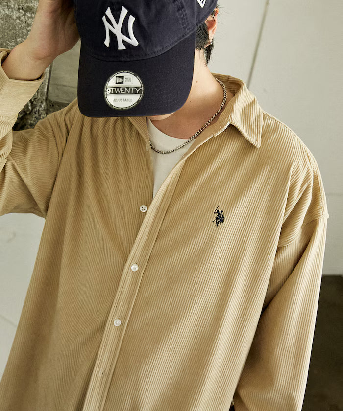 U.S. POLO ASSN. X PUBLUX寬鬆燈芯絨恤衫 [男女可穿unisex 新品優惠中]