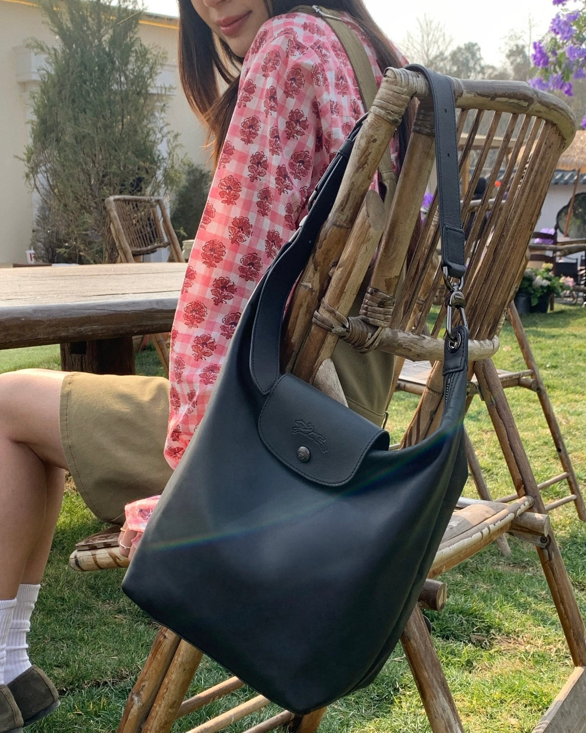 LONGCHAMP Le Pliage Xtra M Shoulder Bag 真皮系列［新款直身系列!］