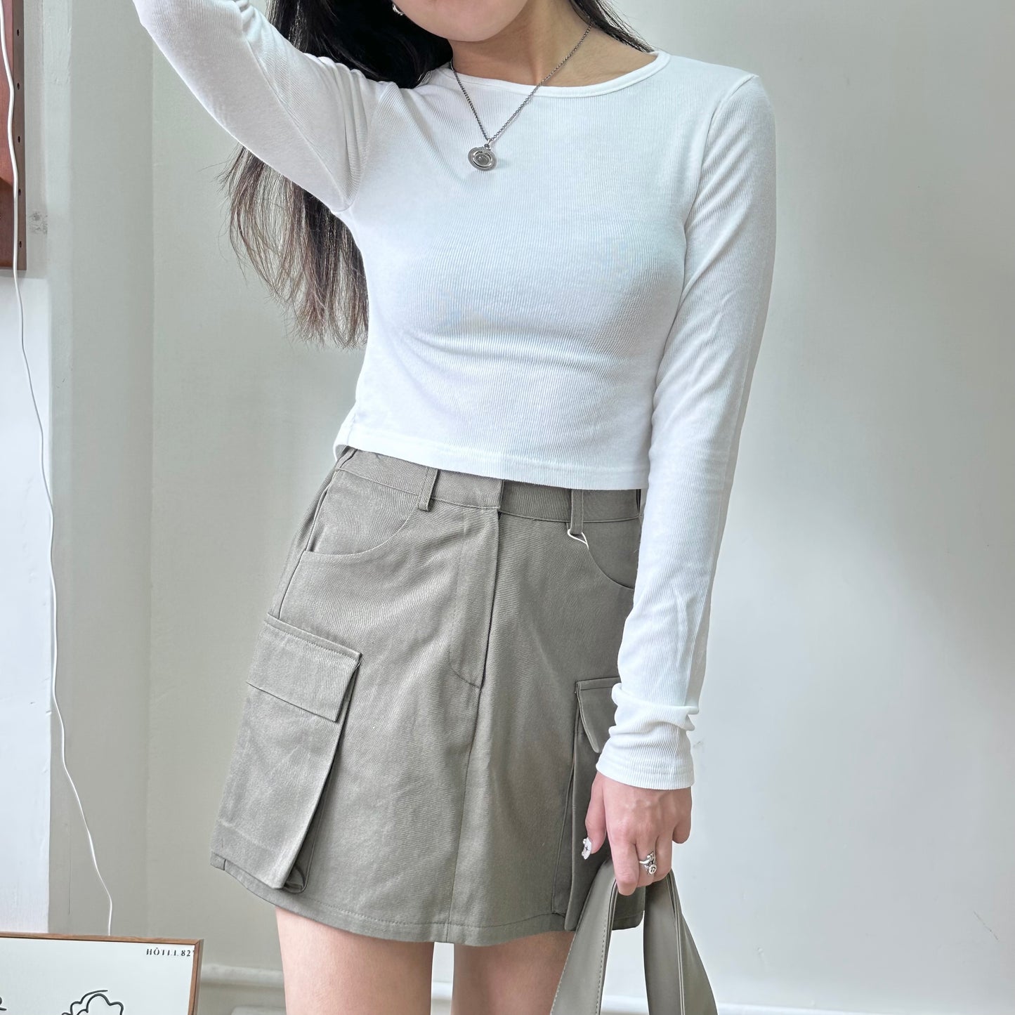 後半開叉Cropped Top [門市搬遷清貨限時優惠$69!]