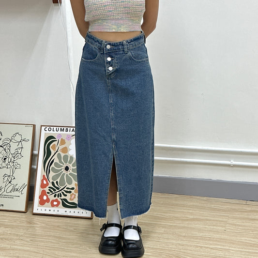 A-cut Denim Soso Split Straight Skirt [門市搬遷清貨限時優惠$169!]