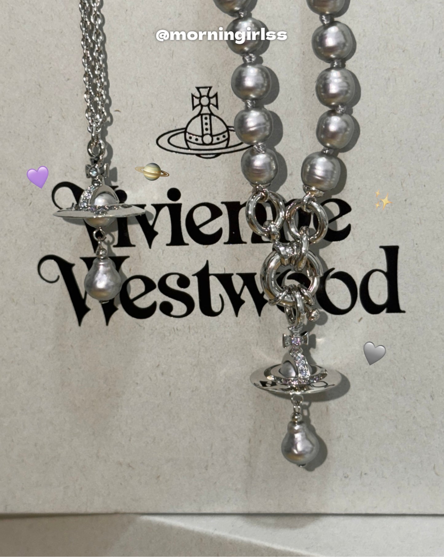 Vivienne Westwood 2026最新限定霧灰紫巴洛克水滴珍珠開賣💜［最新專櫃限定款優惠中］
