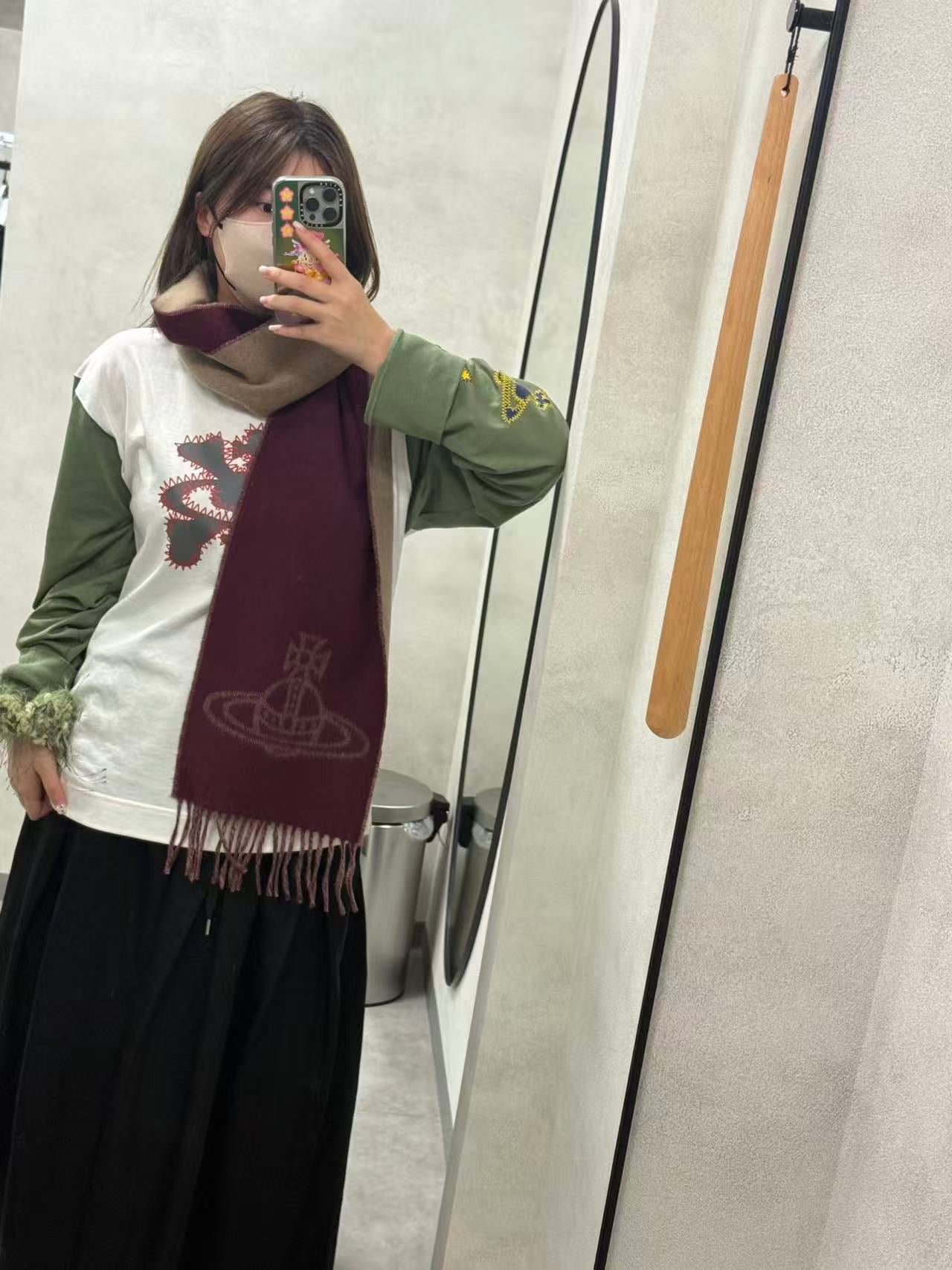 Vivienne Westwood Double ORB Logo Scarf (100% wool) [黑色啡色超熱賣! 日本版 意大利製!]