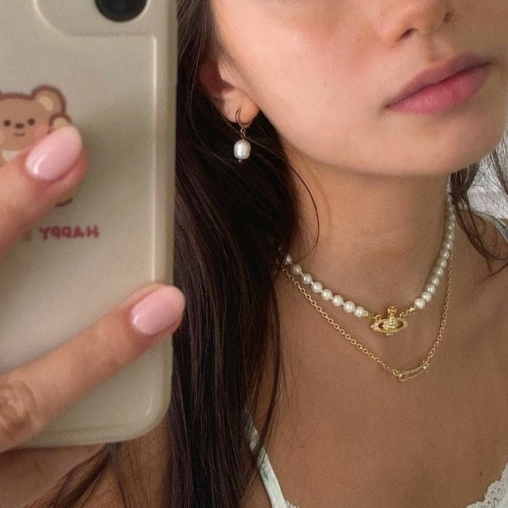 Vivienne Westwood Mini Bas Relief Pearl Choker [銀色重新補貨!]