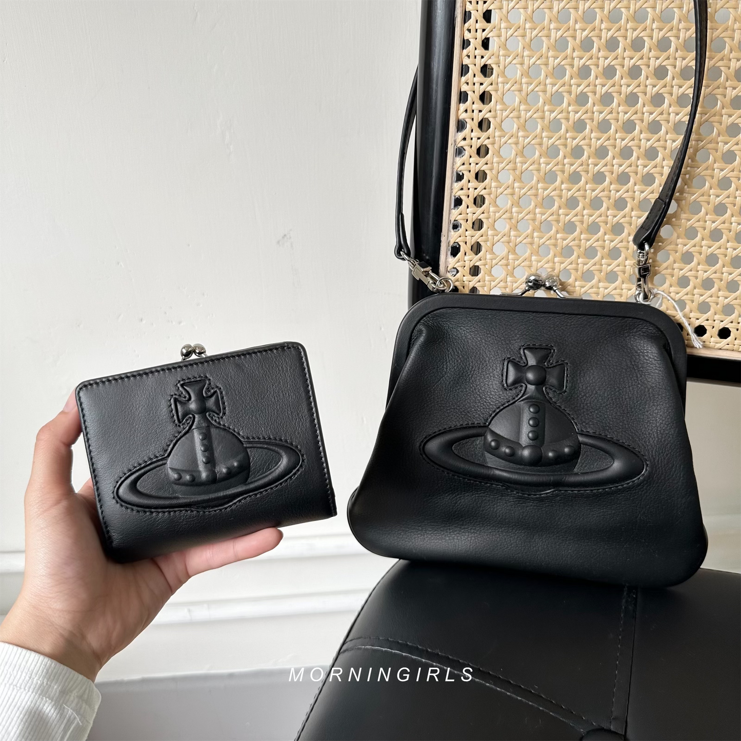 Vivienne Westwood Black Injected Orb Wallet