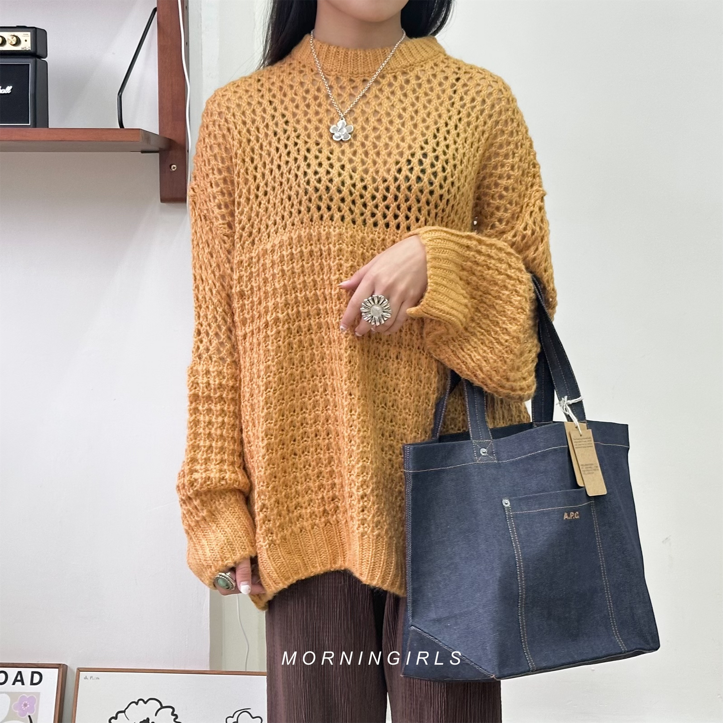 A.P.C. Thais Tote Bag Indigo