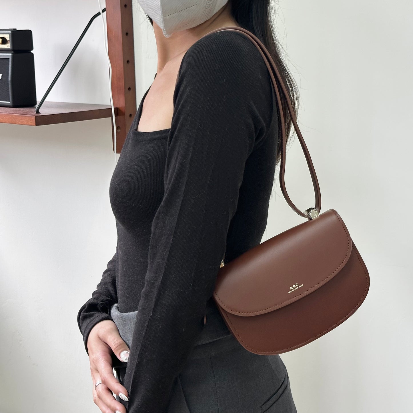 A.P.C. Geneve Bag 馬鞍包 [MINI] [黑色復古啡折扣中!]