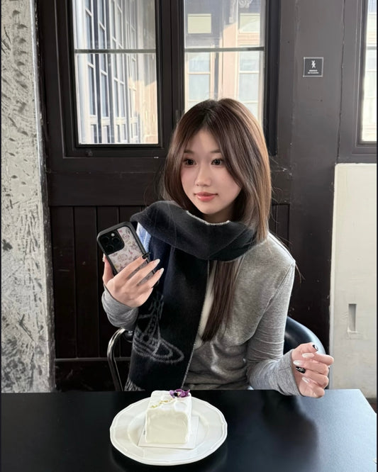 Vivienne Westwood Double ORB Logo Scarf (100% wool) [黑色啡色粉紅色完季前最後現貨 意大利製!]