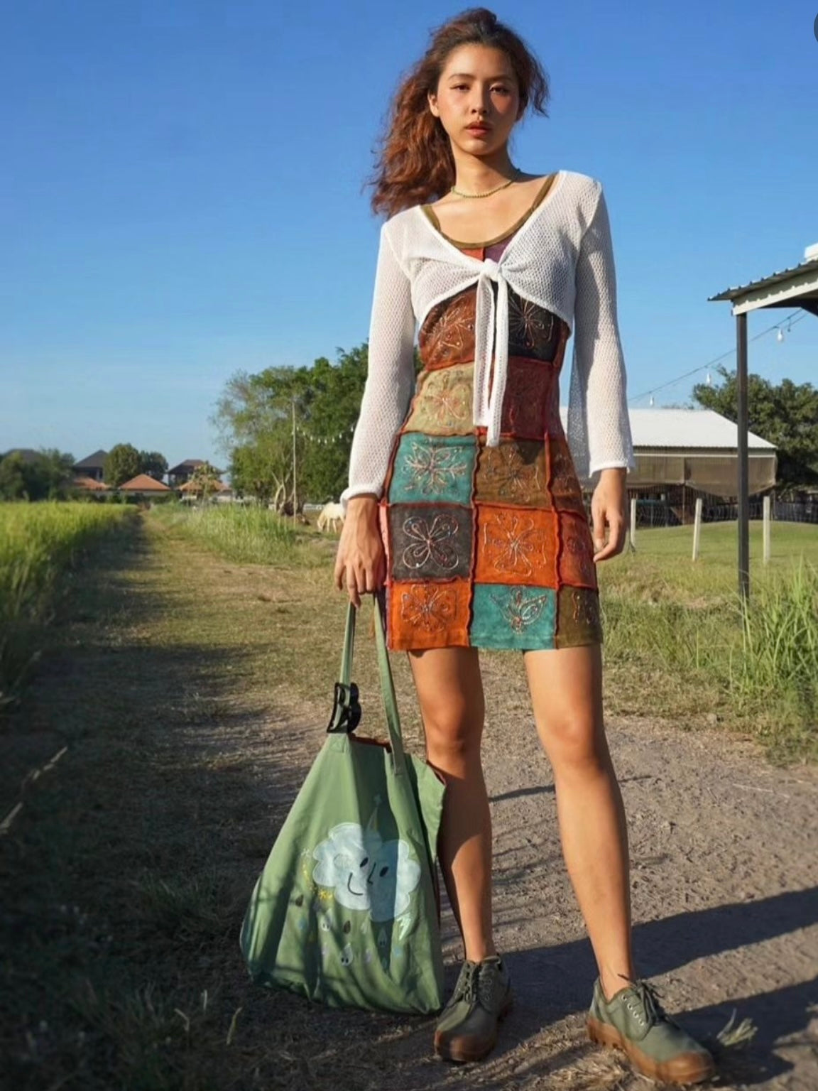 Hamblepie 泰國自家品牌 - Double Side Fire & Rain Tote Bag［可前後兩用!]