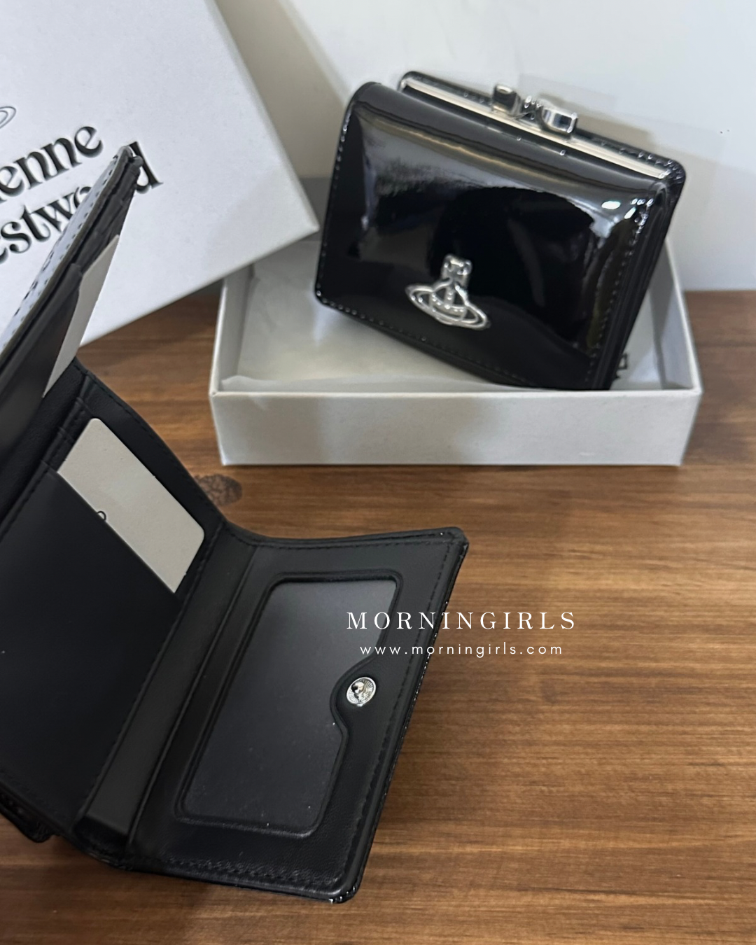 Vivienne Westwood Small Frame Wallet 漆皮黑 [限時折扣中!]