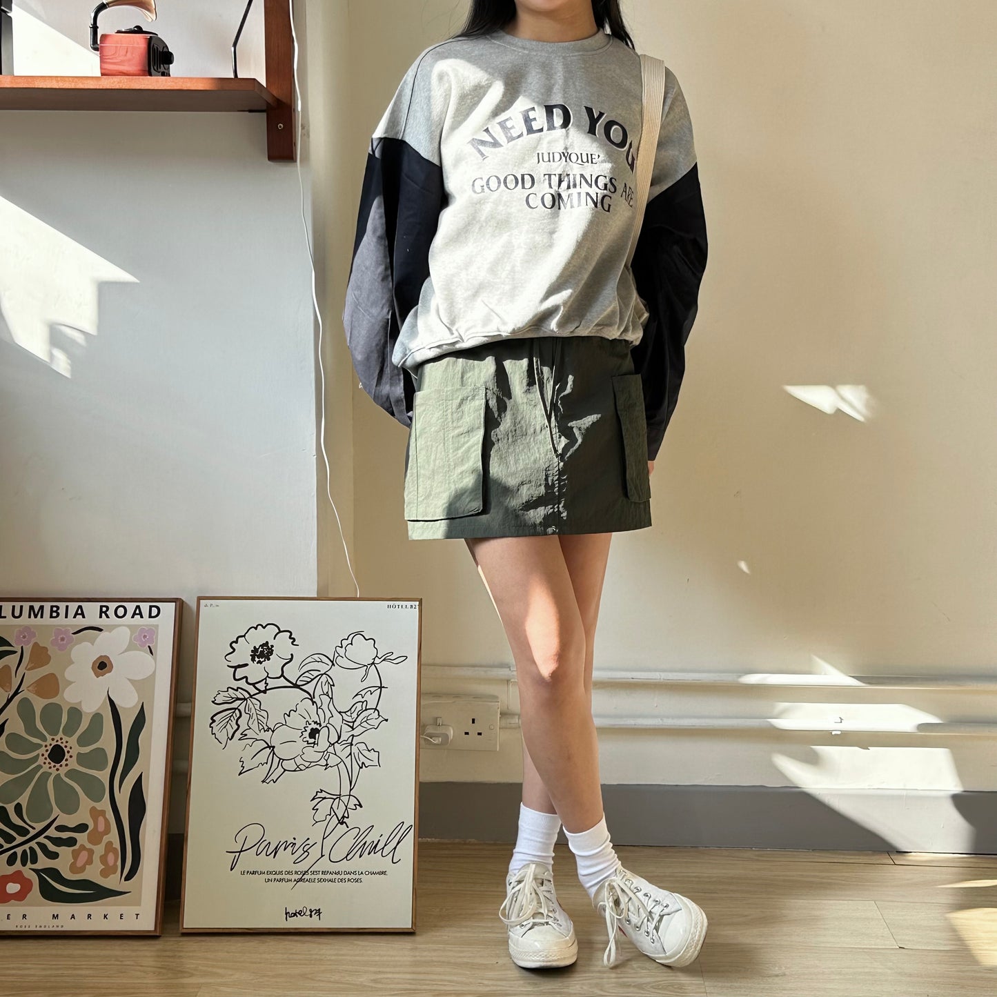 超特別恤衫拼袖寬鬆衛衣 [門市搬遷清貨限時優惠$149!]