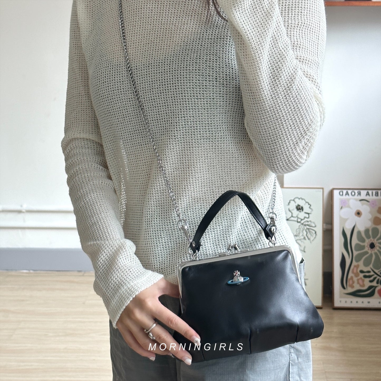 Vivienne Westwood Granny Frame Purse 經典餃子袋 藍土星小羊皮 [限定補貨回歸!小羊皮手感超軟熟］