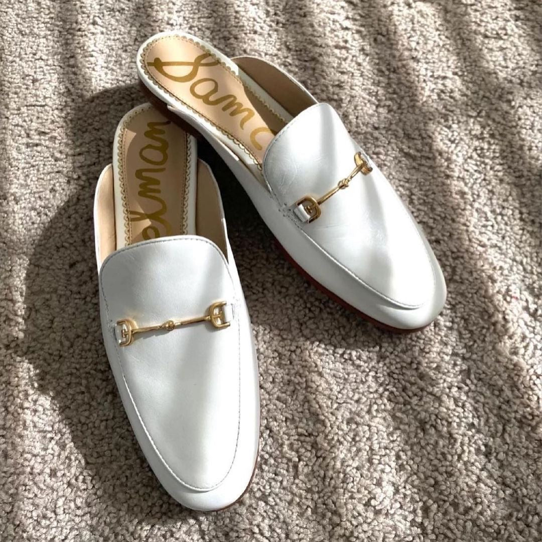 SAM EDELMAN Linnie Leather Loafers Slides [超舒服拖鞋款!!]