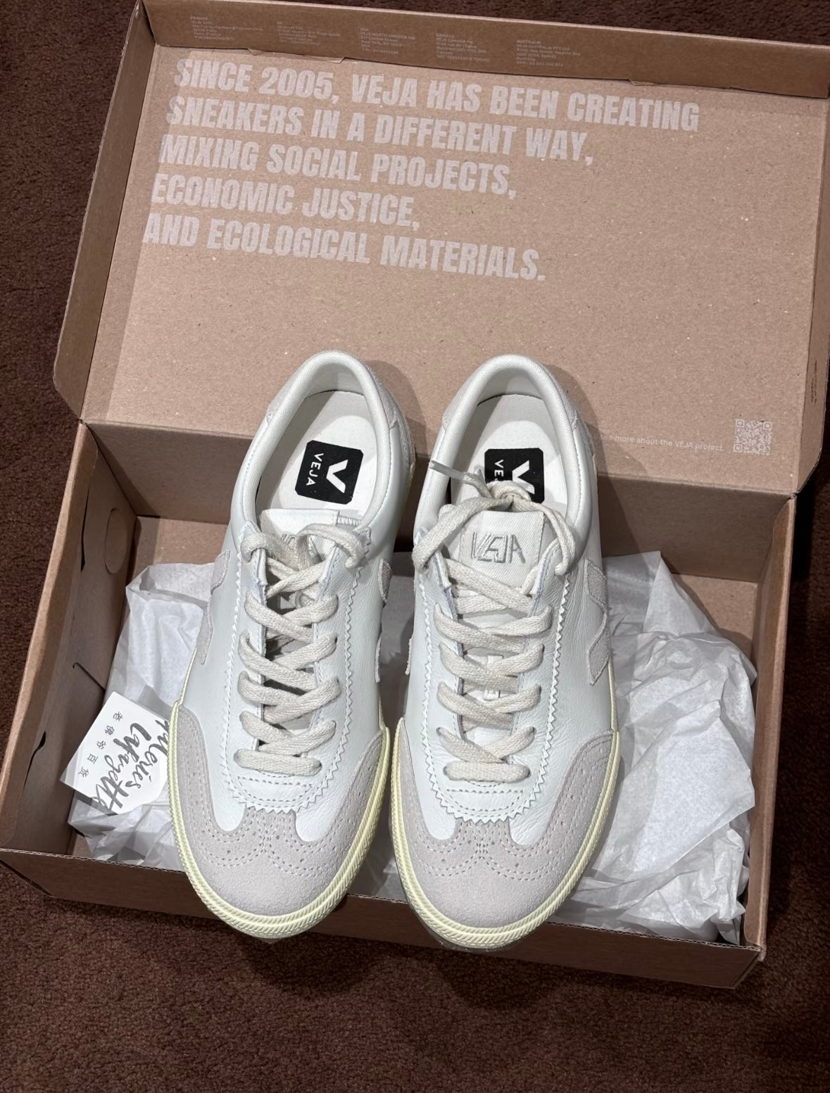 VEJA法國小白鞋 Volley Leather 淺灰白 [最新有機小牛皮!]