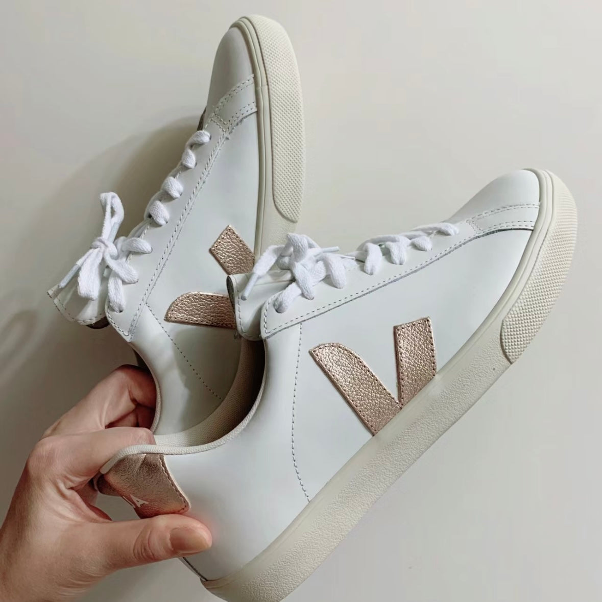 VEJA法國小白鞋 Esplar 香檳金