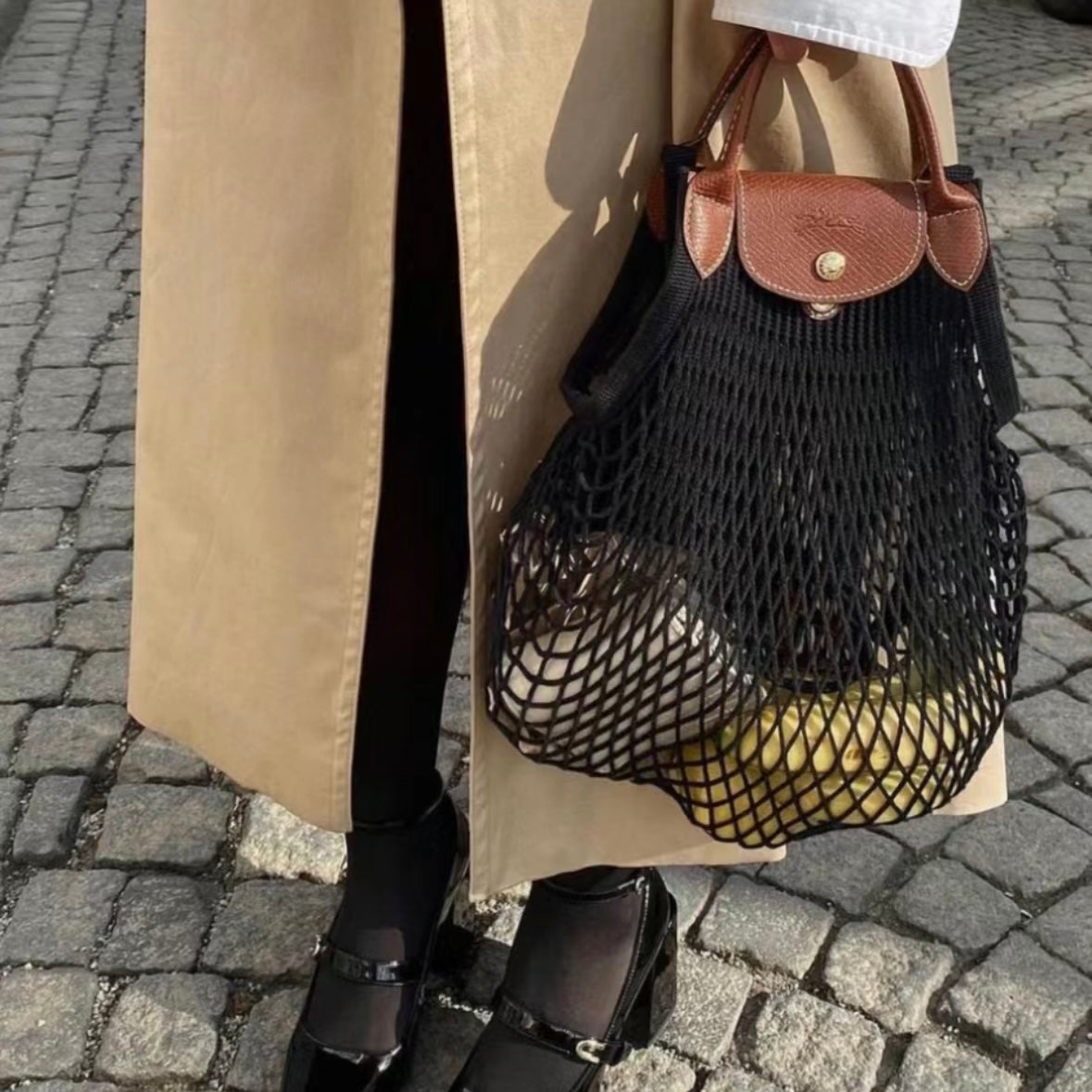 LONGCHAMP Le Pliage Filet [SMALL] 漁網編織袋  [白/黑/啡限時優惠$899]