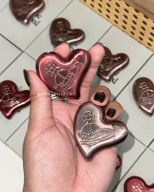 Vivienne Westwood 金屬鏡面ORB Monogram心形打火機 超限量情人節限定版 超美淺粉紅色 值得收藏! [日本限定]