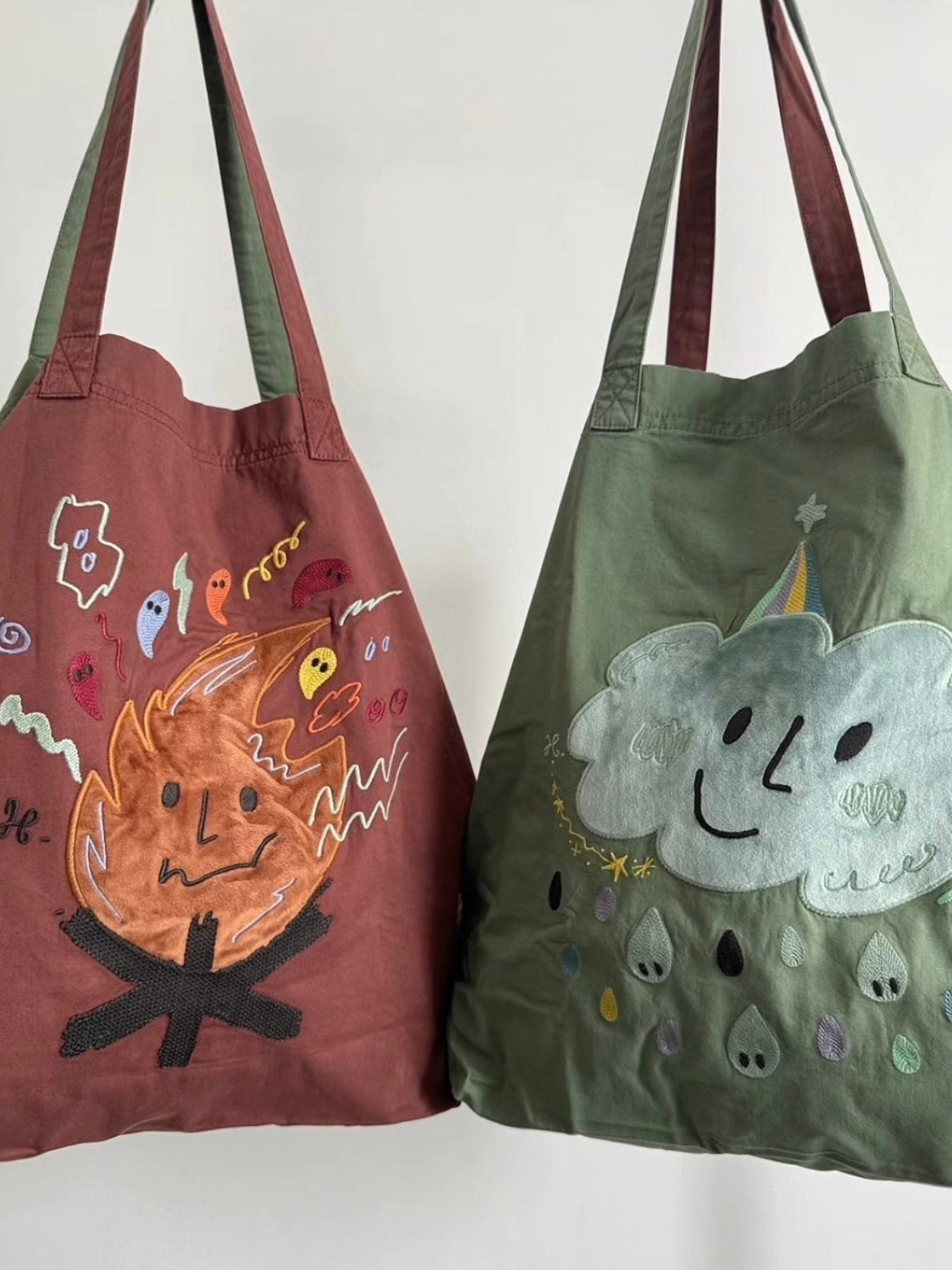 Hamblepie 泰國自家品牌 - Double Side Fire & Rain Tote Bag［可前後兩用!]