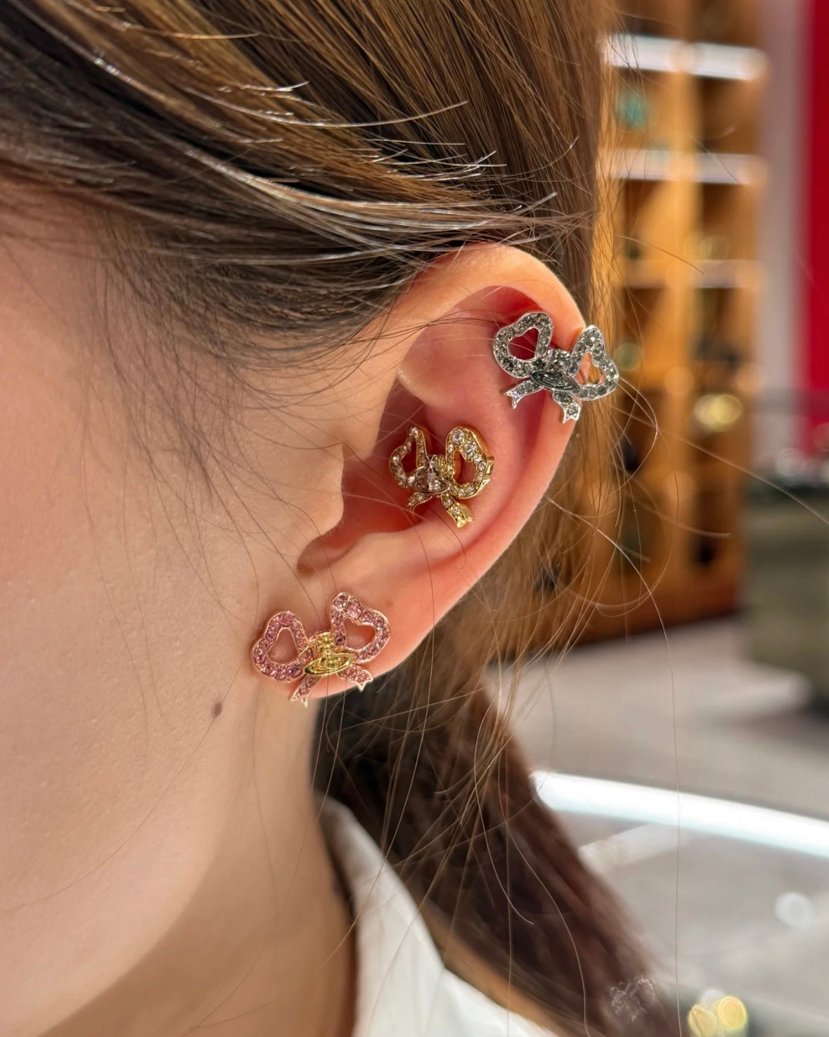 Vivienne Westwood Rigoberta Earrings Sliver [SS25最新蝴蝶結]