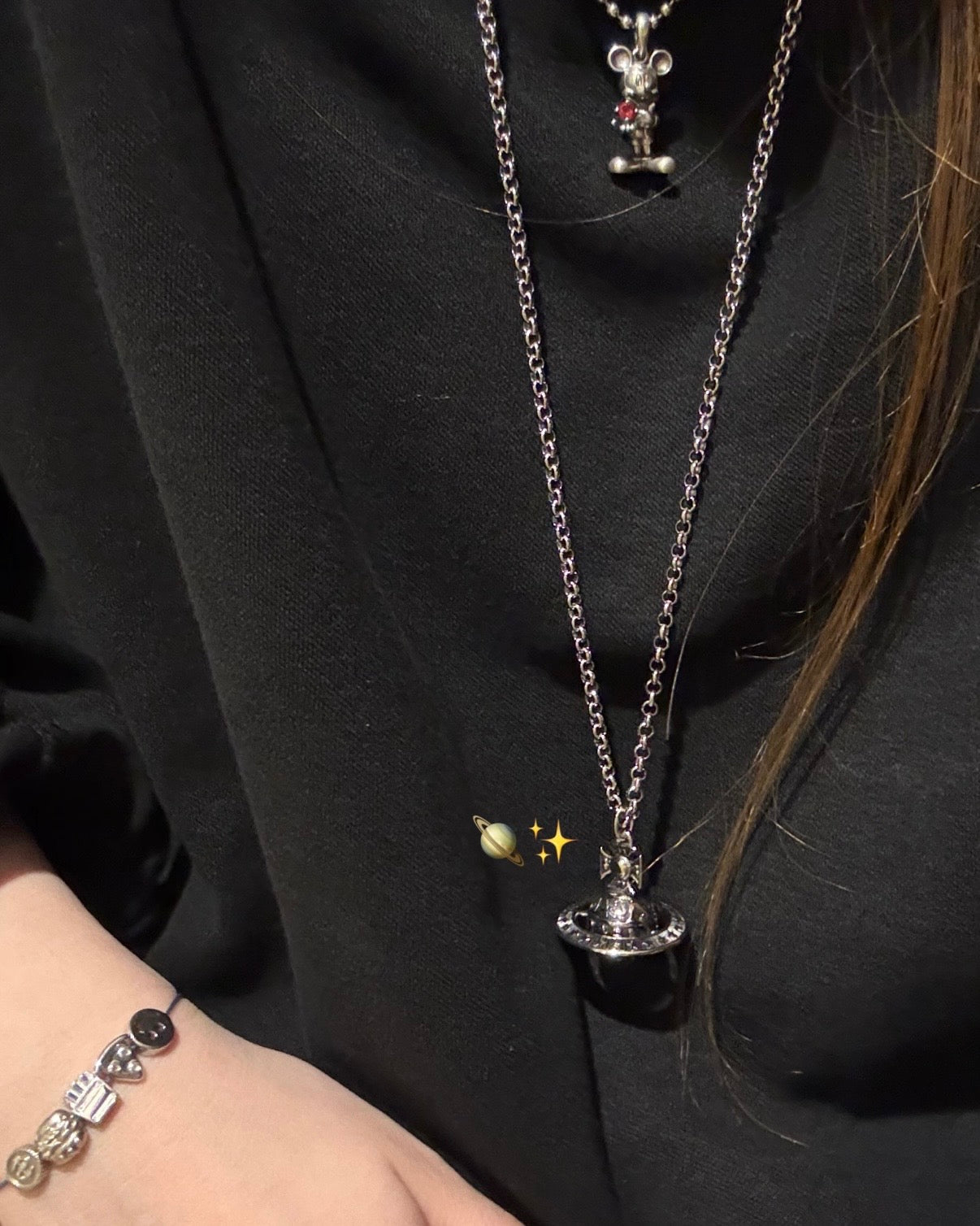Vivienne Westwood Lancelot Orb Necklace [復古工業風造舊長鏈］
