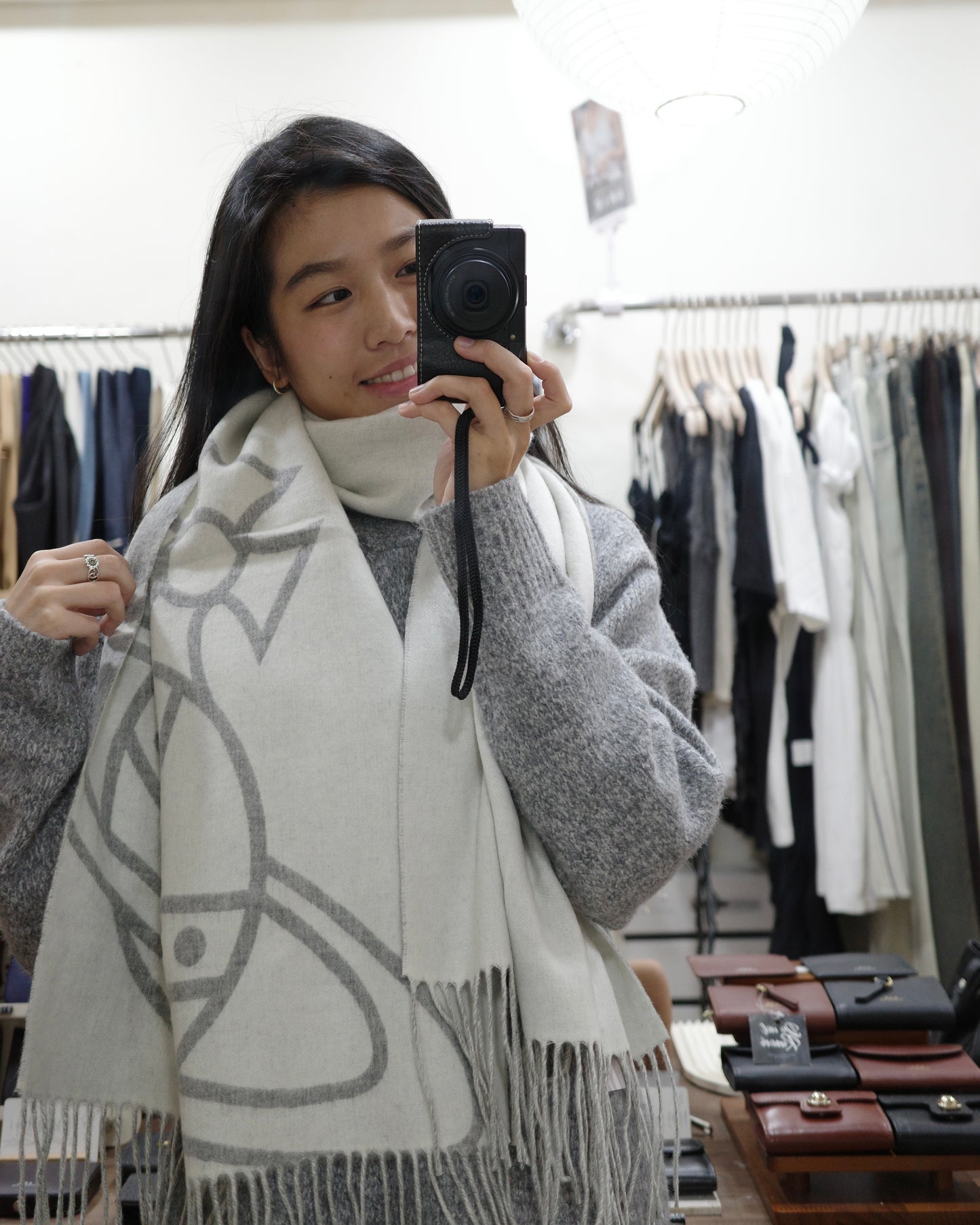 Vivienne Westwood Reversible ORB Logo Scarf 大尺寸雙面頸巾 (100%羊毛) [日本限定! 已停產最後現貨]