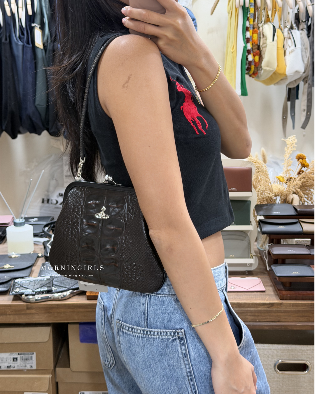 Vivienne Westwood Chelsea Vivienne's Clutch Bag 最新鱷魚紋 [NEW! 限量6折優惠中 完售即止]