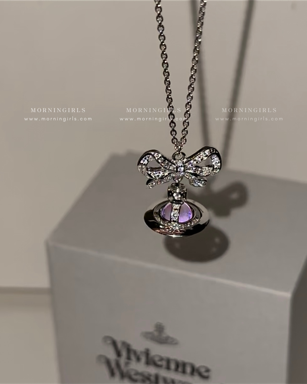 Vivienne Westwood Octavie Pendant Necklace 蝴蝶結星球 [100%純銀 IVE直井怜同款 現貨發售中!]
