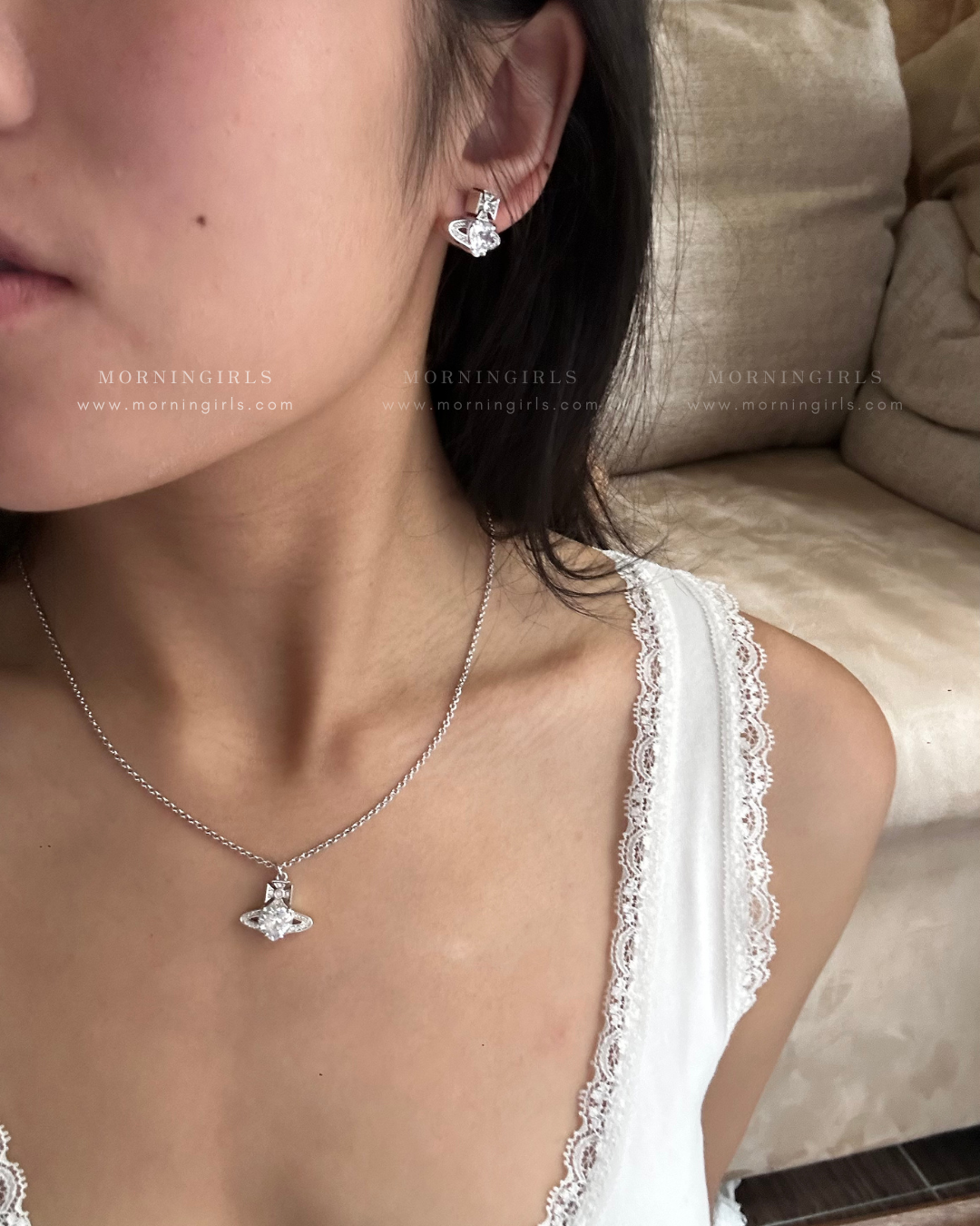 Vivienne Westwood Ariella Necklace 閃鑽愛心系列 [頸鏈耳環全套上架!］