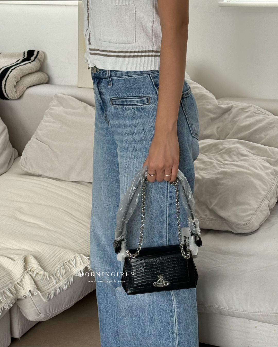 Vivienne Westwood Hazel Handbag FW25最新啞面鱷魚皮 100%真皮 [黑色SMALL年末大折扣中!]