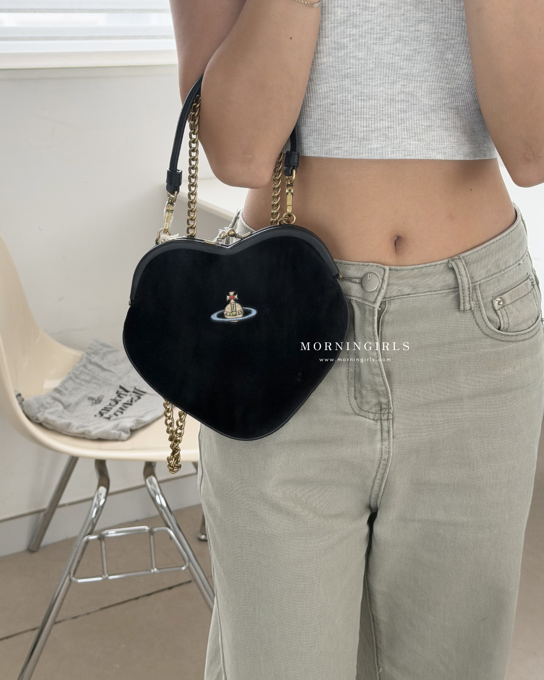 Vivienne Westwood Belle Heart Frame Purse 天鵝絨VELET心心袋［可愛造型感]