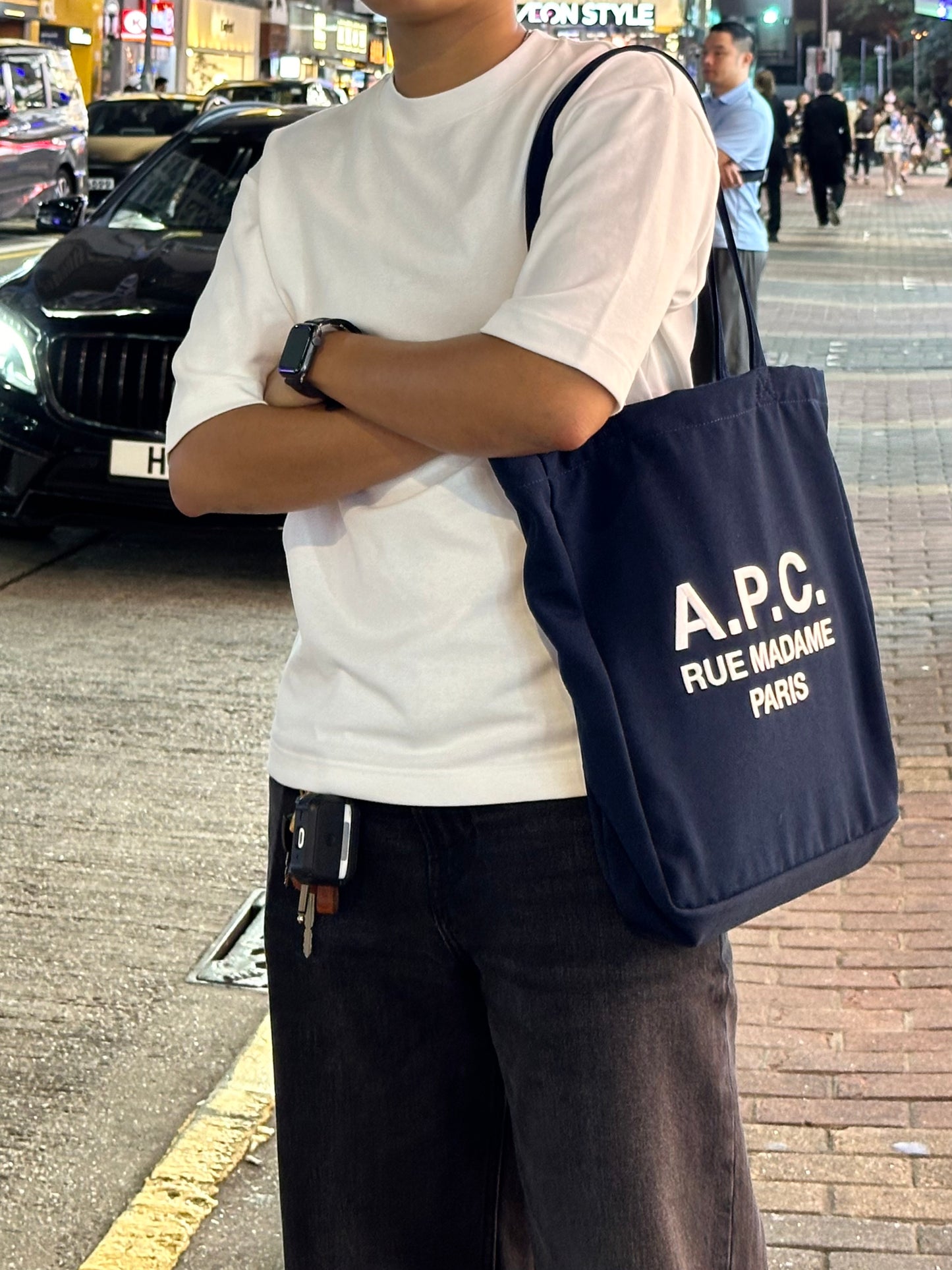 A.P.C. Lou Rue Madame Tote Bag 刺繡logo