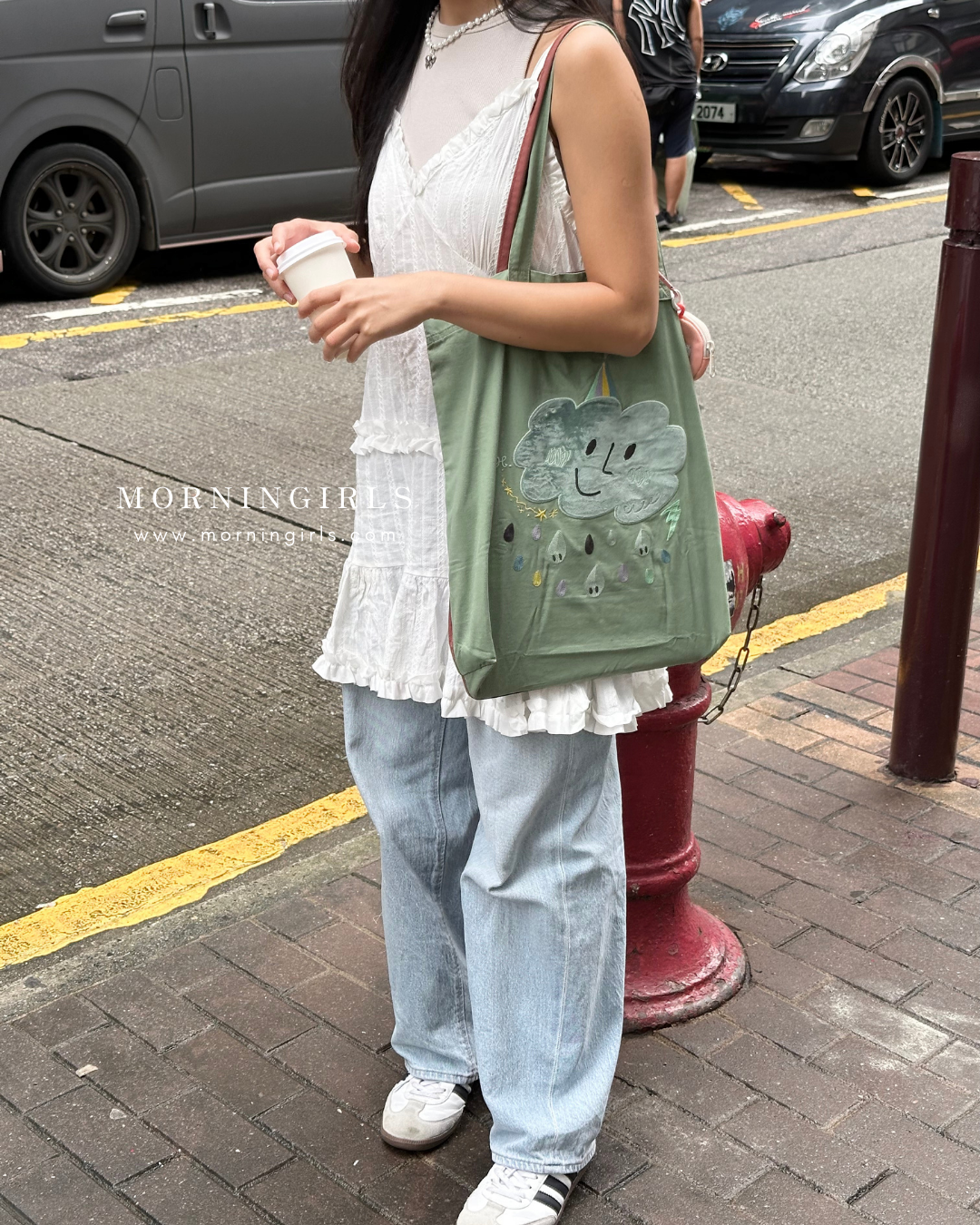 Hamblepie 泰國自家品牌 - Double Side Fire & Rain Tote Bag［可前後兩用!]