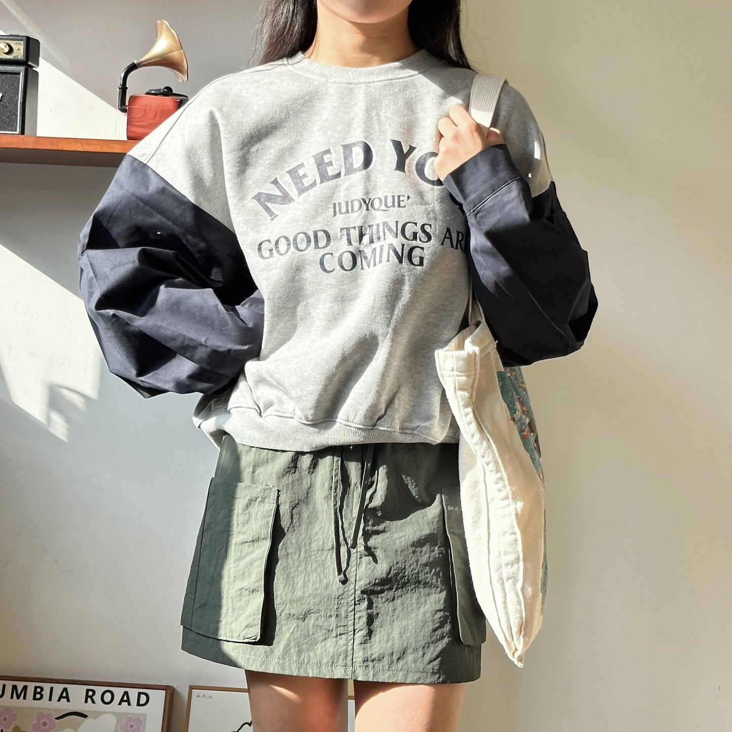 超特別恤衫拼袖寬鬆衛衣 [門市搬遷清貨限時優惠$149!]