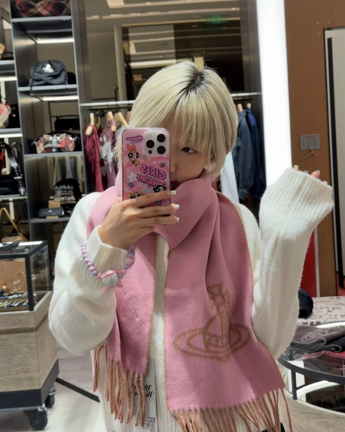 Vivienne Westwood Double ORB Logo Scarf (100% wool) [黑色啡色超熱賣! 日本版 意大利製!]